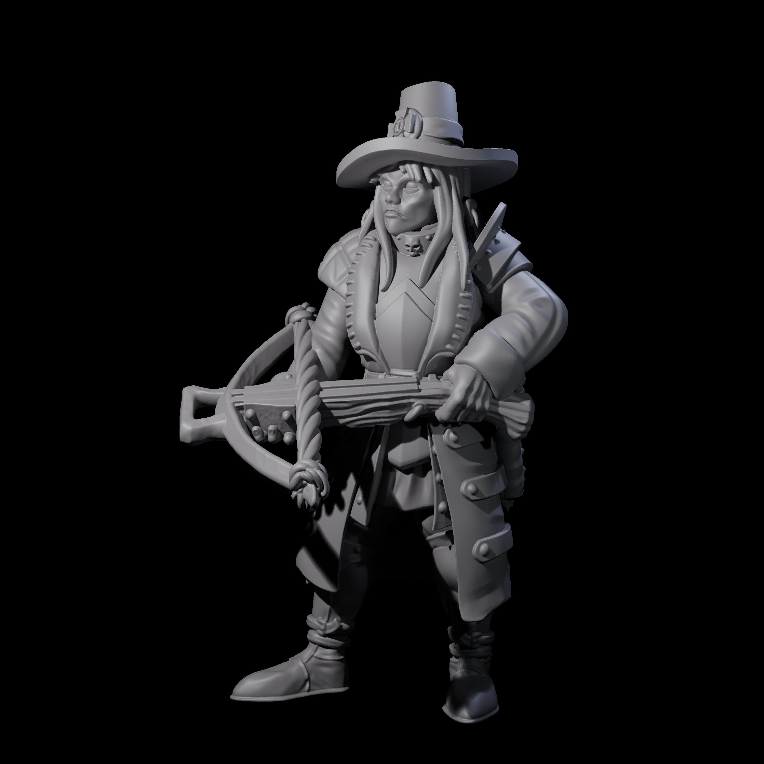 Female Inquisition Hunter B Miniature for Dungeons and Dragons, Pathfinder or other TTRPGs