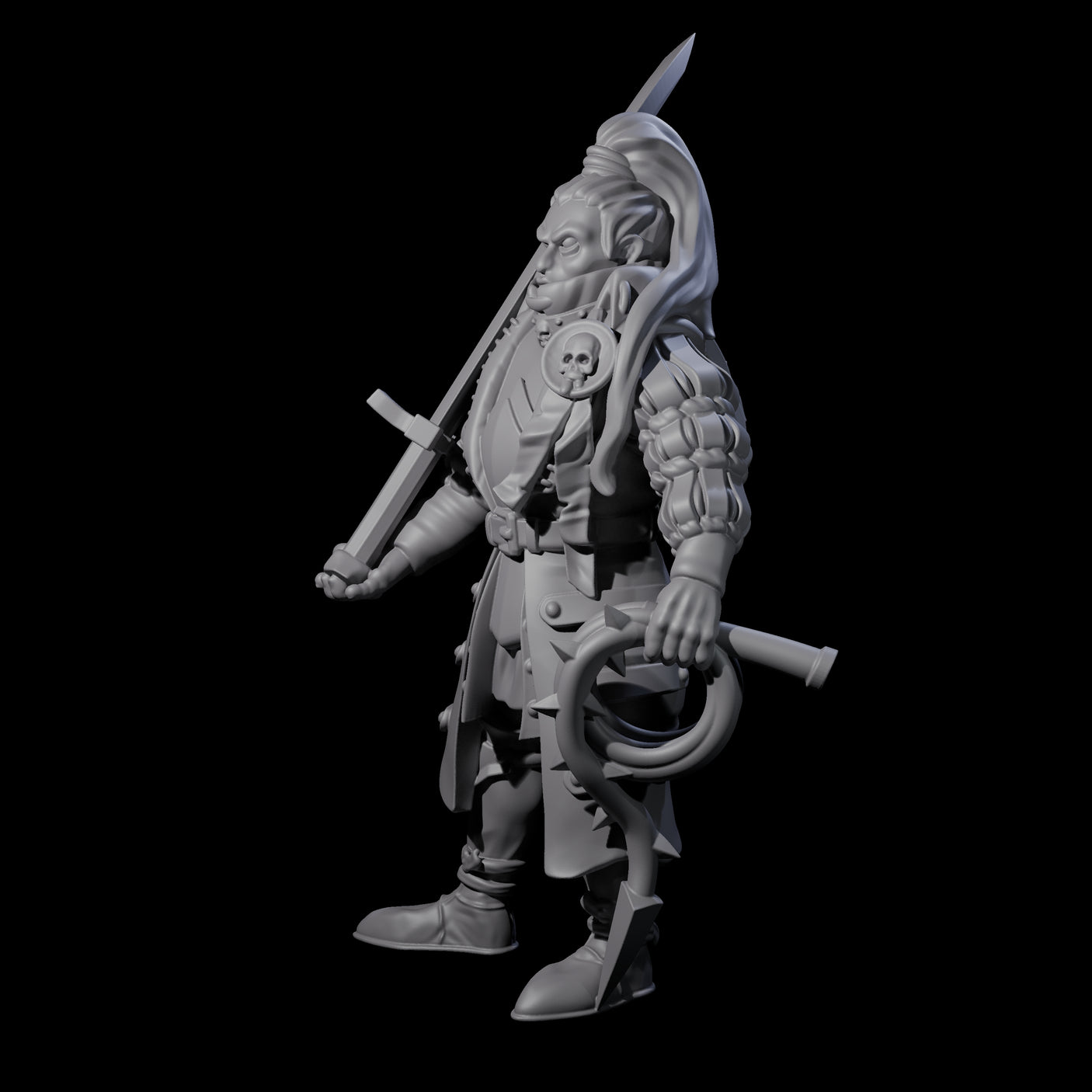 Female Inquisition Hunter C Miniature for Dungeons and Dragons, Pathfinder or other TTRPGs