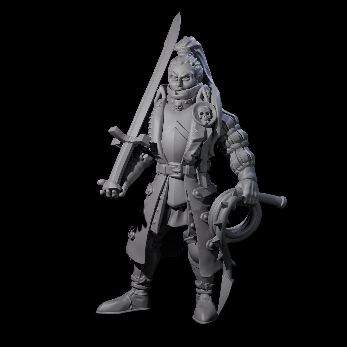 Female Inquisition Hunter C Miniature for Dungeons and Dragons, Pathfinder or other TTRPGs