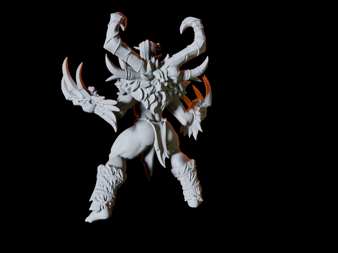 Female Orc Shaman Miniature for Dungeons and Dragons, Pathfinder or other TTRPGs