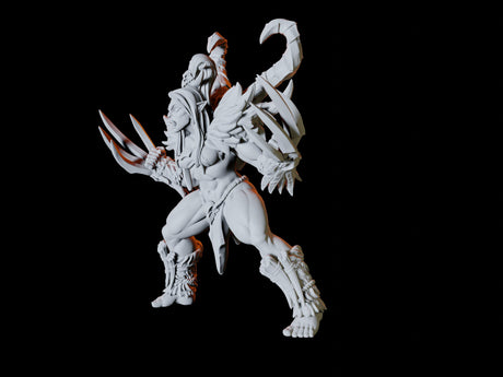 Female Orc Shaman Miniature for Dungeons and Dragons, Pathfinder or other TTRPGs