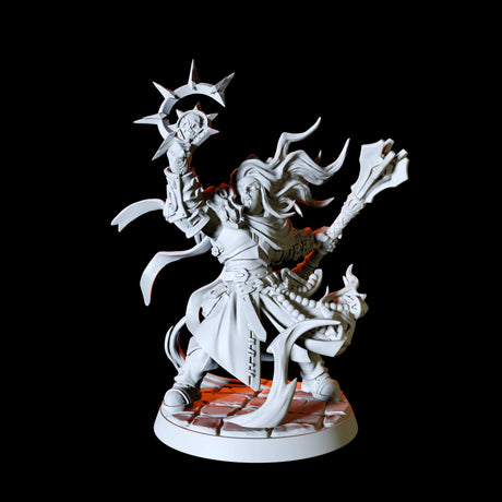 Female Paladin Miniature for Dungeons and Dragons, Pathfinder or other TTRPGs