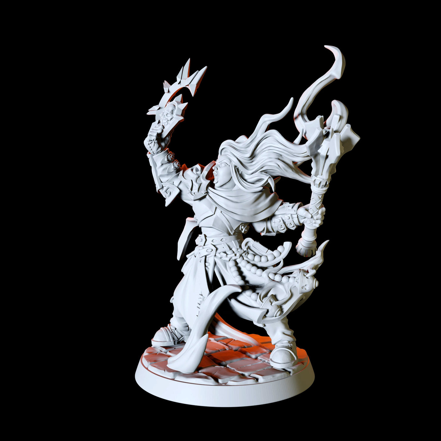 Female Paladin Miniature for Dungeons and Dragons, Pathfinder or other TTRPGs