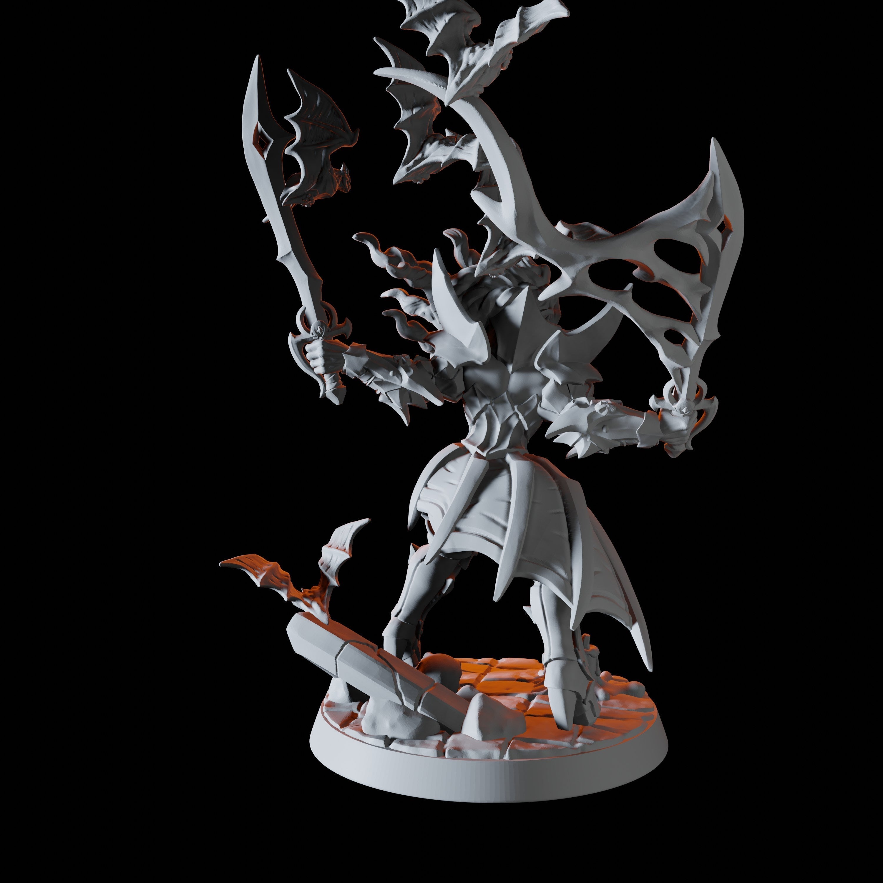 Female Master Vampire Warrior Miniature for Dungeons and Dragons - Myth Forged