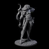 Fenn - Drawing Archer Miniature for Dungeons and Dragons, Pathfinder or other TTRPGs