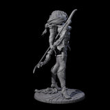 Fenn - Drawing Archer Miniature for Dungeons and Dragons, Pathfinder or other TTRPGs
