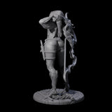Fenn - Drawing Archer Miniature for Dungeons and Dragons, Pathfinder or other TTRPGs