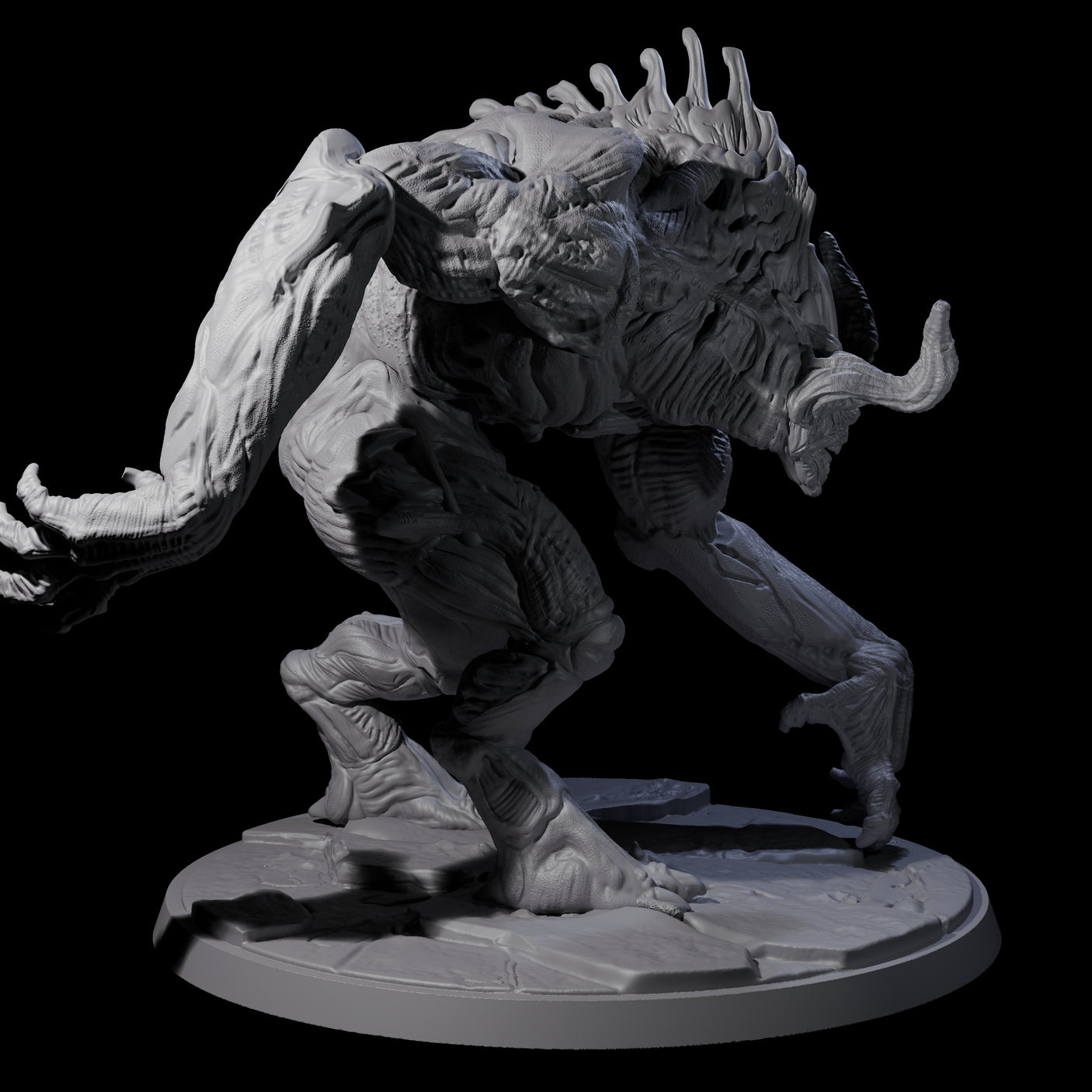 Feral Blinded Balor Miniature for Dungeons and Dragons, Pathfinder or other TTRPGs