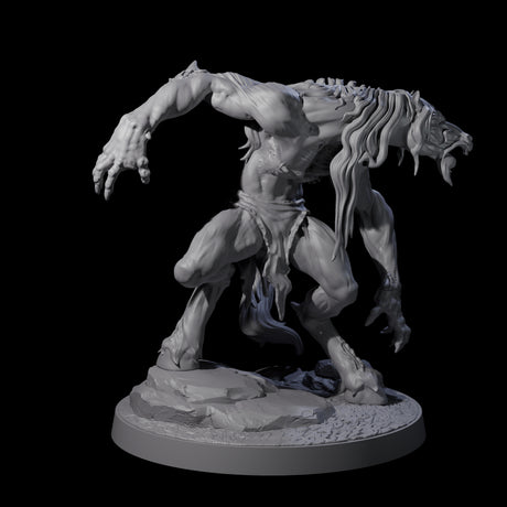 Feral Horse Troll Miniature for Dungeons and Dragons, Pathfinder or other TTRPGs