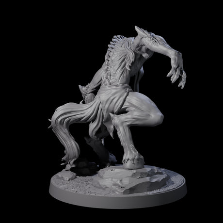 Feral Horse Troll Miniature for Dungeons and Dragons, Pathfinder or other TTRPGs