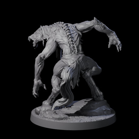 Feral Horse Troll Miniature for Dungeons and Dragons, Pathfinder or other TTRPGs