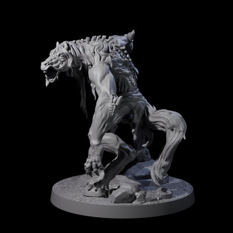 Feral Horse Troll Miniature for Dungeons and Dragons, Pathfinder or other TTRPGs