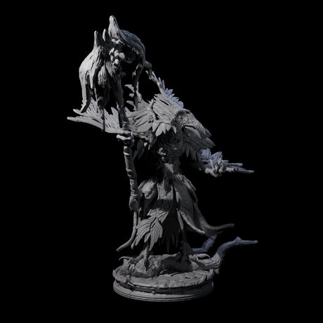 Feral Raven Druid B Miniature for Dungeons and Dragons, Pathfinder or other TTRPGs
