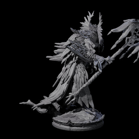 Feral Raven Druid C Miniature for Dungeons and Dragons, Pathfinder or other TTRPGs