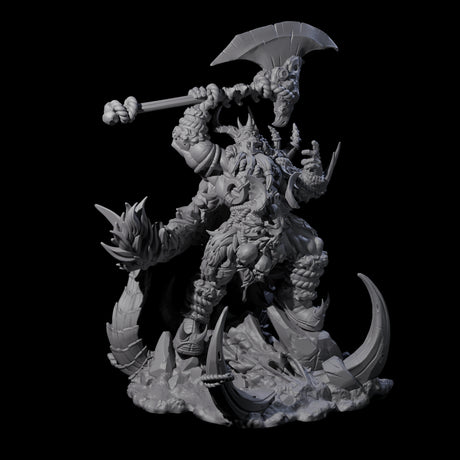 Ferocious Orc Chieftain Miniature for Dungeons and Dragons, Pathfinder or other TTRPGs