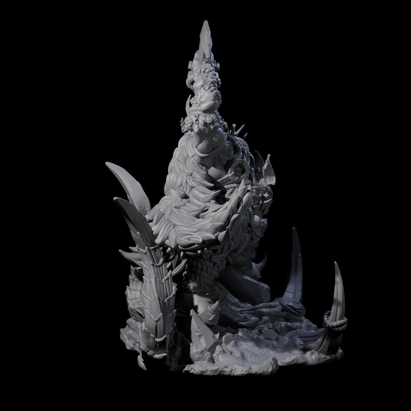 Ferocious Orc Chieftain Miniature for Dungeons and Dragons, Pathfinder or other TTRPGs