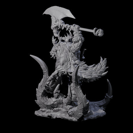 Ferocious Orc Chieftain Miniature for Dungeons and Dragons, Pathfinder or other TTRPGs