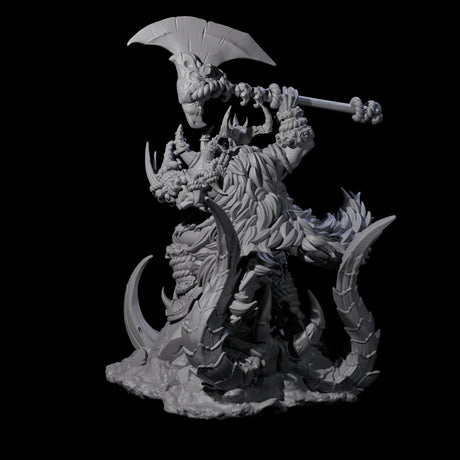Ferocious Orc Chieftain Miniature for Dungeons and Dragons, Pathfinder or other TTRPGs