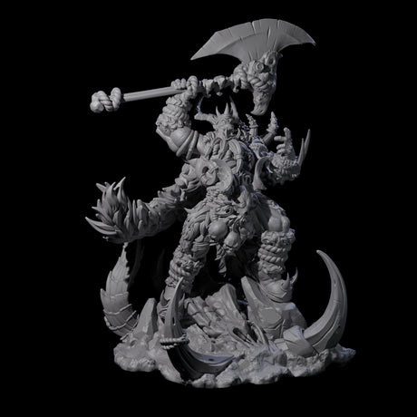 Ferocious Orc Chieftain Miniature for Dungeons and Dragons, Pathfinder or other TTRPGs