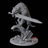 Ferocious Sword-Wielding Werewolf Miniature for Dungeons and Dragons, Pathfinder or other TTRPGs