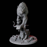 Ferocious Sword-Wielding Werewolf Miniature for Dungeons and Dragons, Pathfinder or other TTRPGs