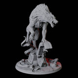 Ferocious Sword-Wielding Werewolf Miniature for Dungeons and Dragons, Pathfinder or other TTRPGs