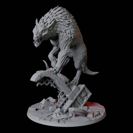 Ferocious Sword-Wielding Werewolf Miniature for Dungeons and Dragons, Pathfinder or other TTRPGs