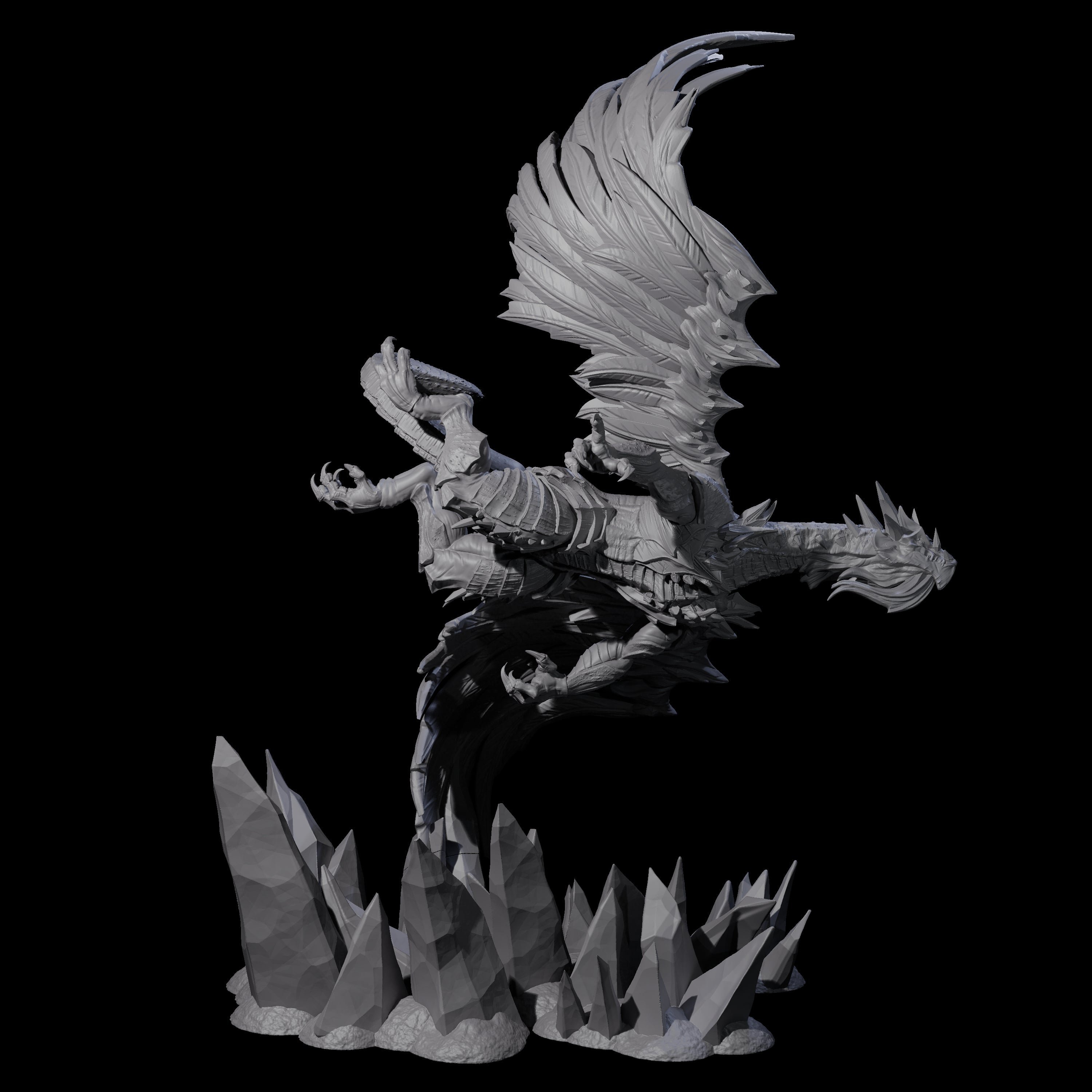 Ferocious White Dragon Miniature for Dungeons and Dragons, Pathfinder or other TTRPGs