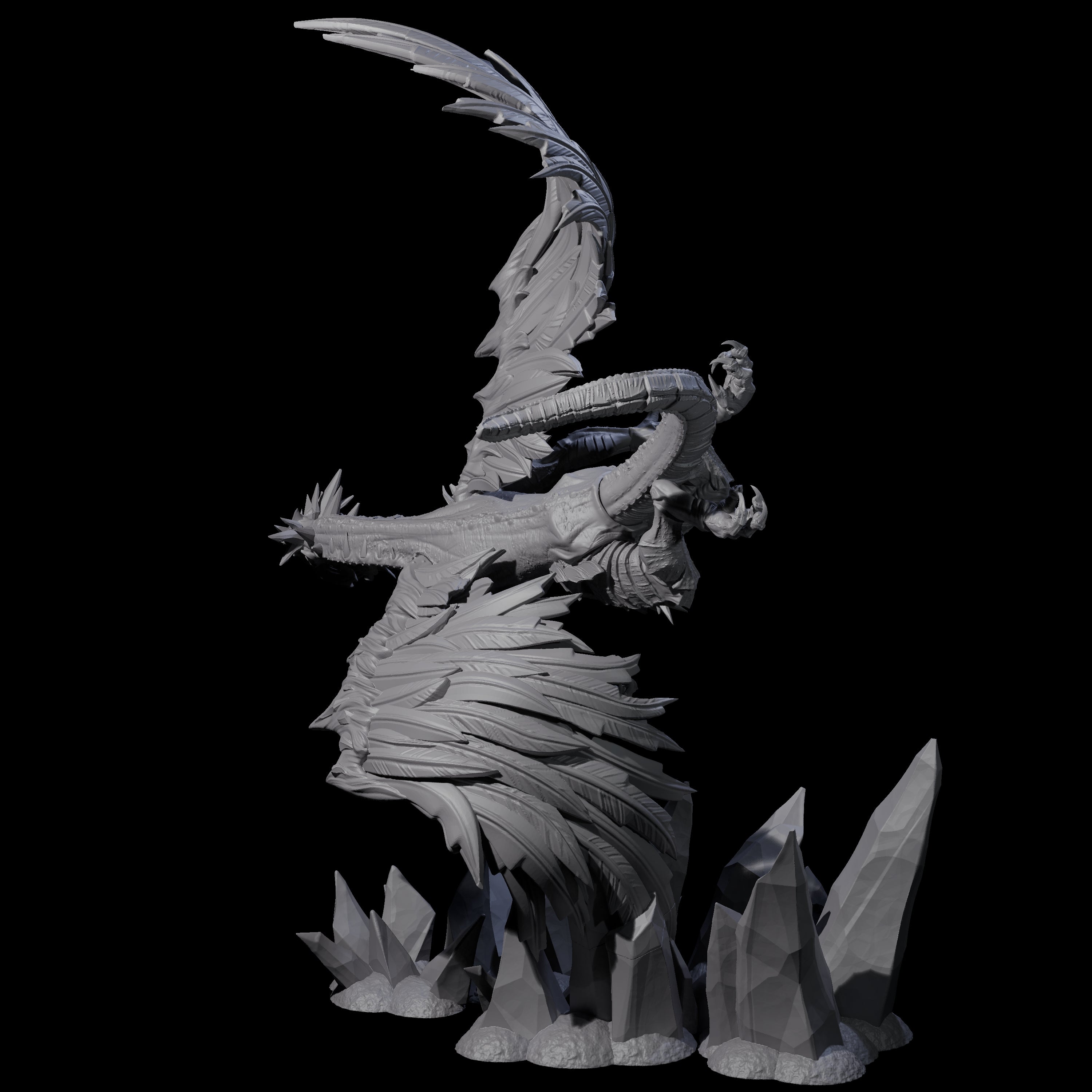 Ferocious White Dragon Miniature for Dungeons and Dragons, Pathfinder or other TTRPGs