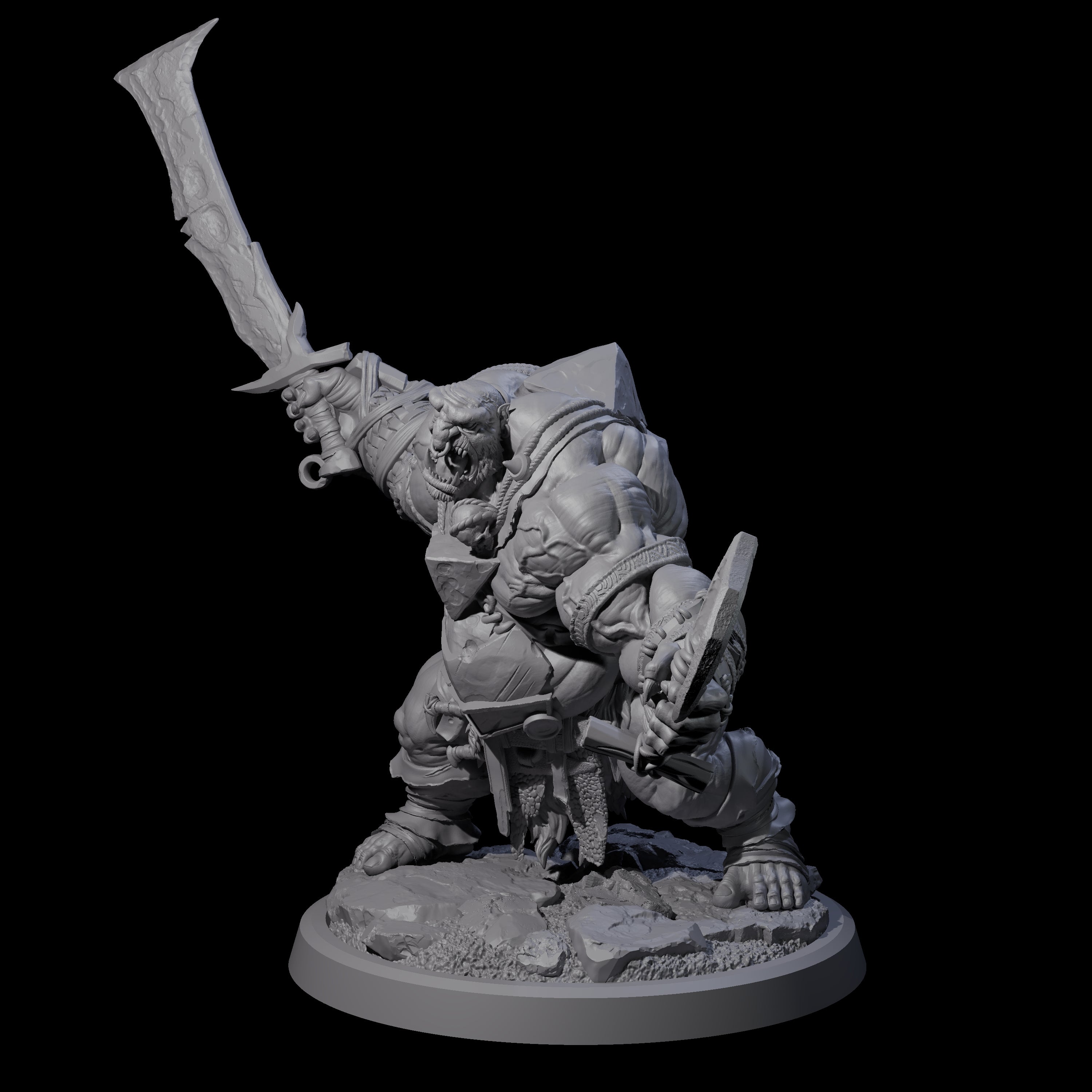 Fetid Hulking Ogre A Miniature for Dungeons and Dragons, Pathfinder or other TTRPGs
