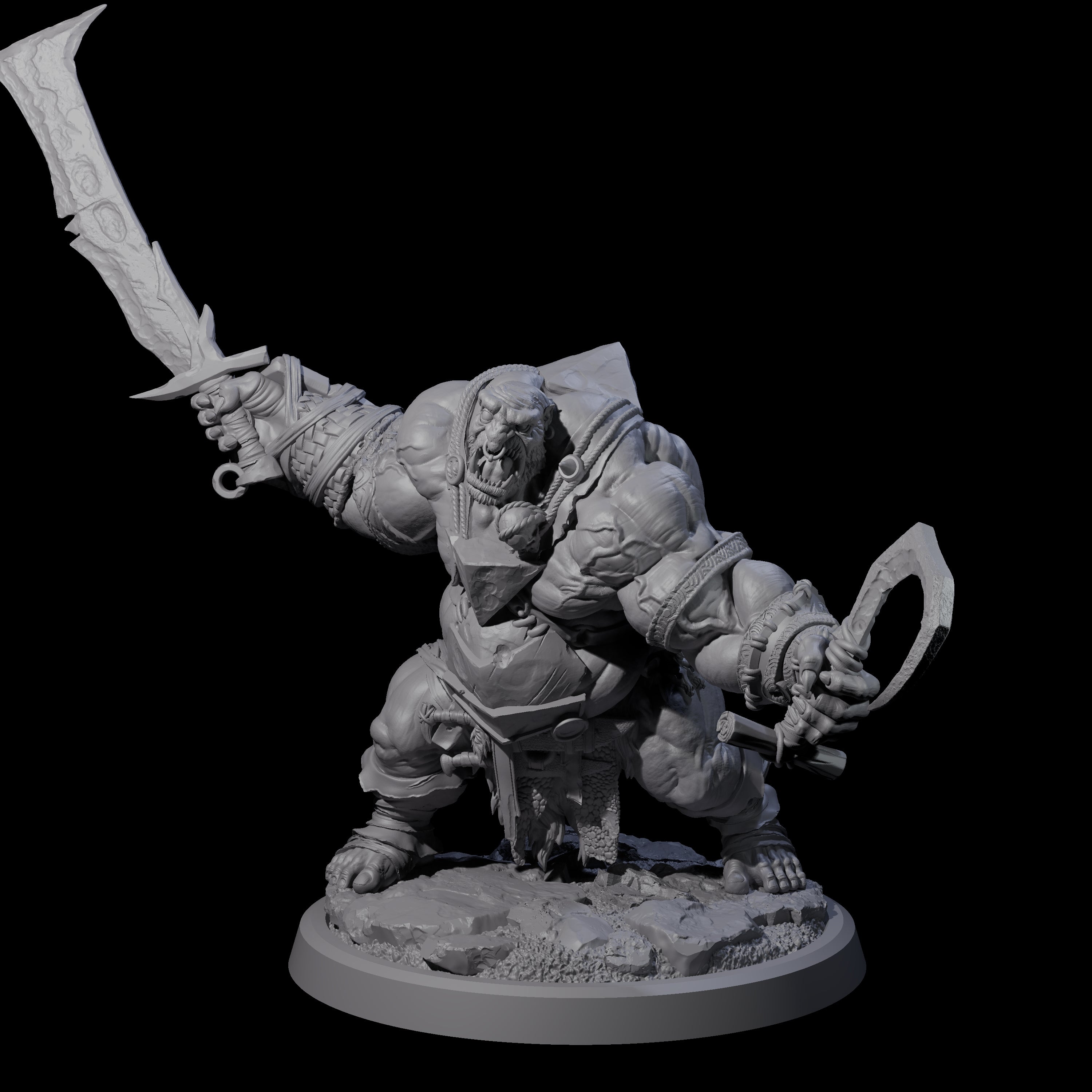Fetid Hulking Ogre A Miniature for Dungeons and Dragons, Pathfinder or other TTRPGs