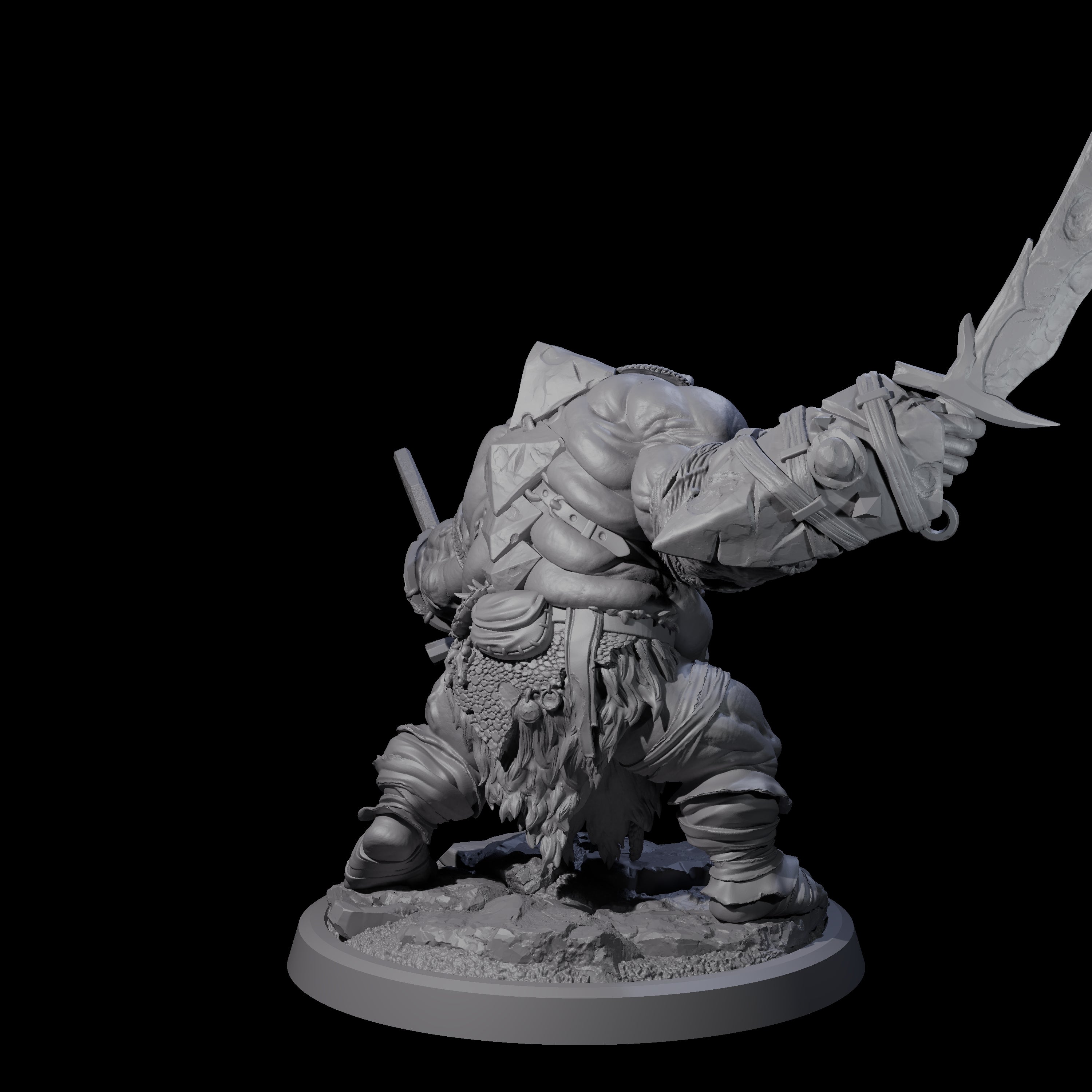 Fetid Hulking Ogre A Miniature for Dungeons and Dragons, Pathfinder or other TTRPGs