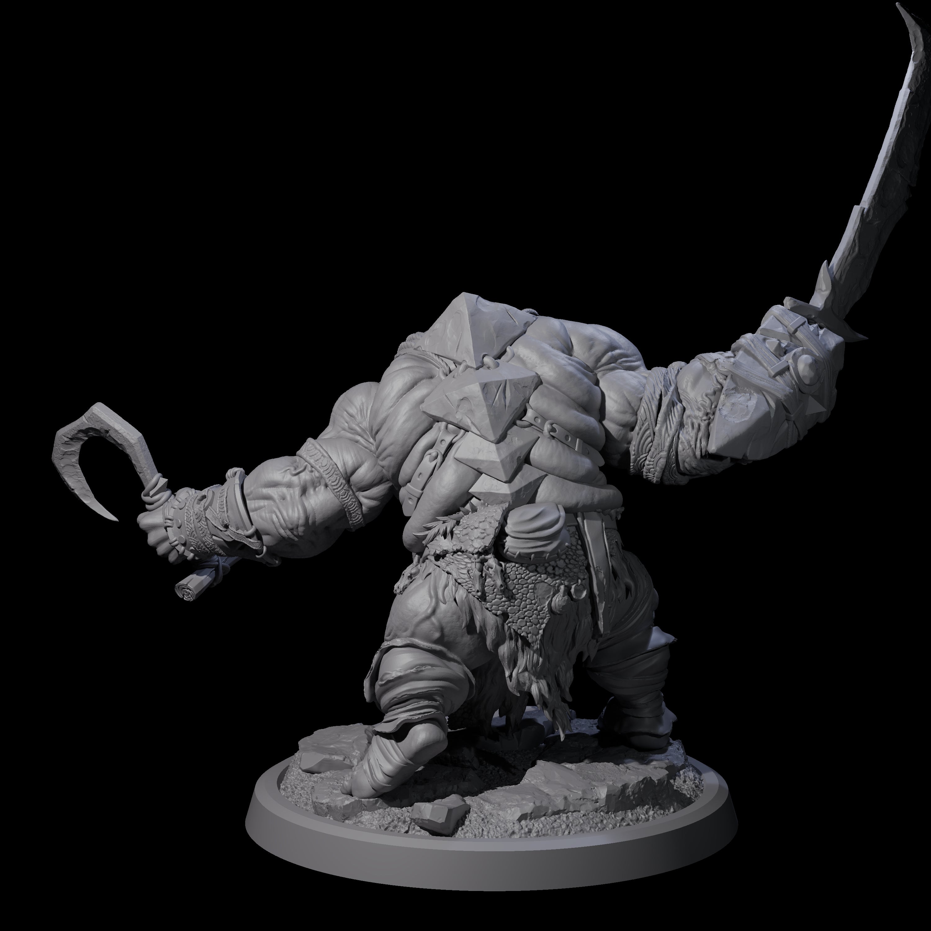 Fetid Hulking Ogre A Miniature for Dungeons and Dragons, Pathfinder or other TTRPGs