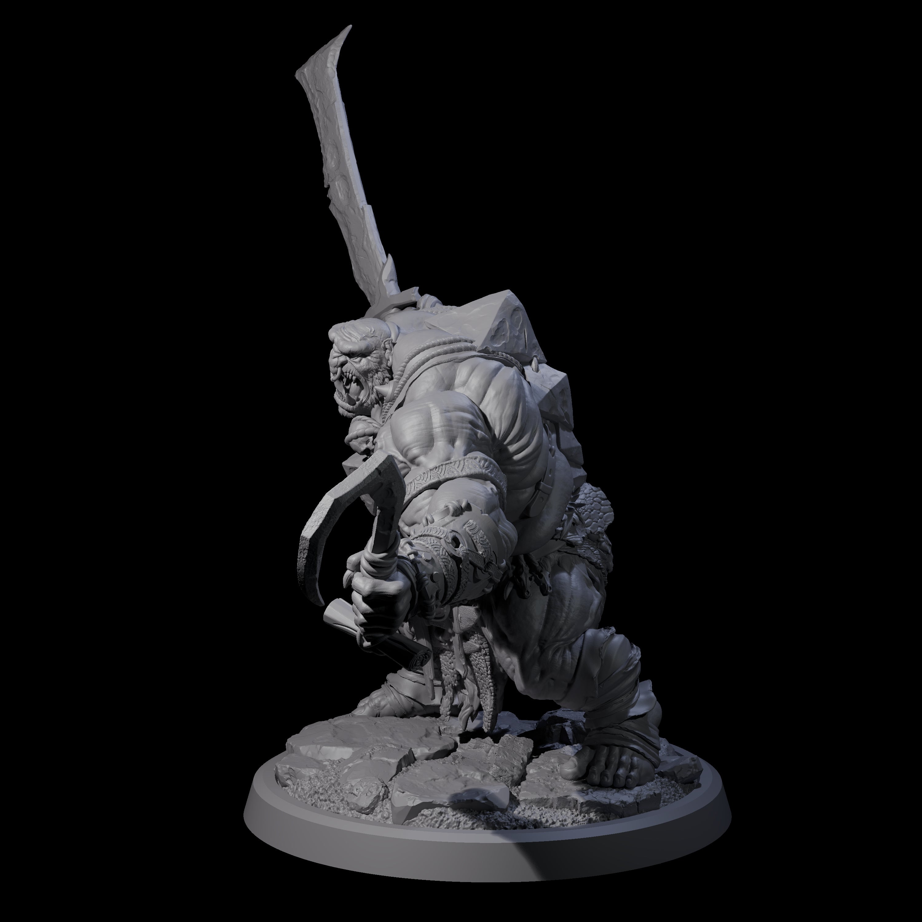 Fetid Hulking Ogre A Miniature for Dungeons and Dragons, Pathfinder or other TTRPGs