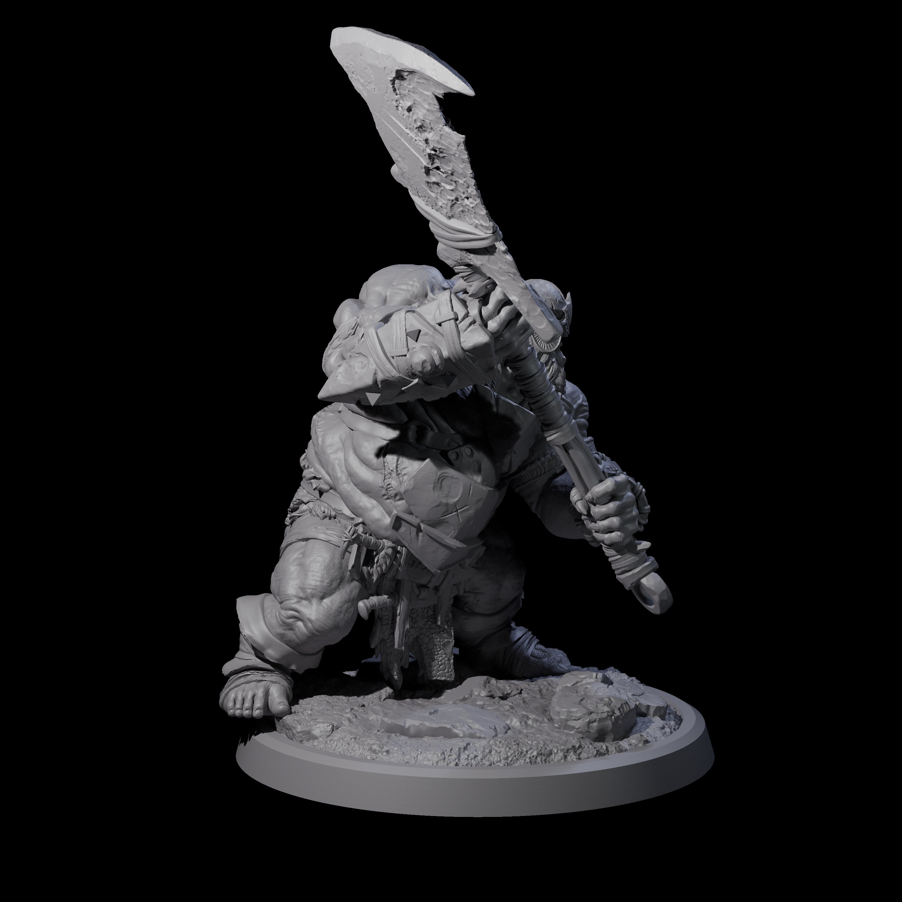 Fetid Hulking Ogre B Miniature for Dungeons and Dragons, Pathfinder or other TTRPGs