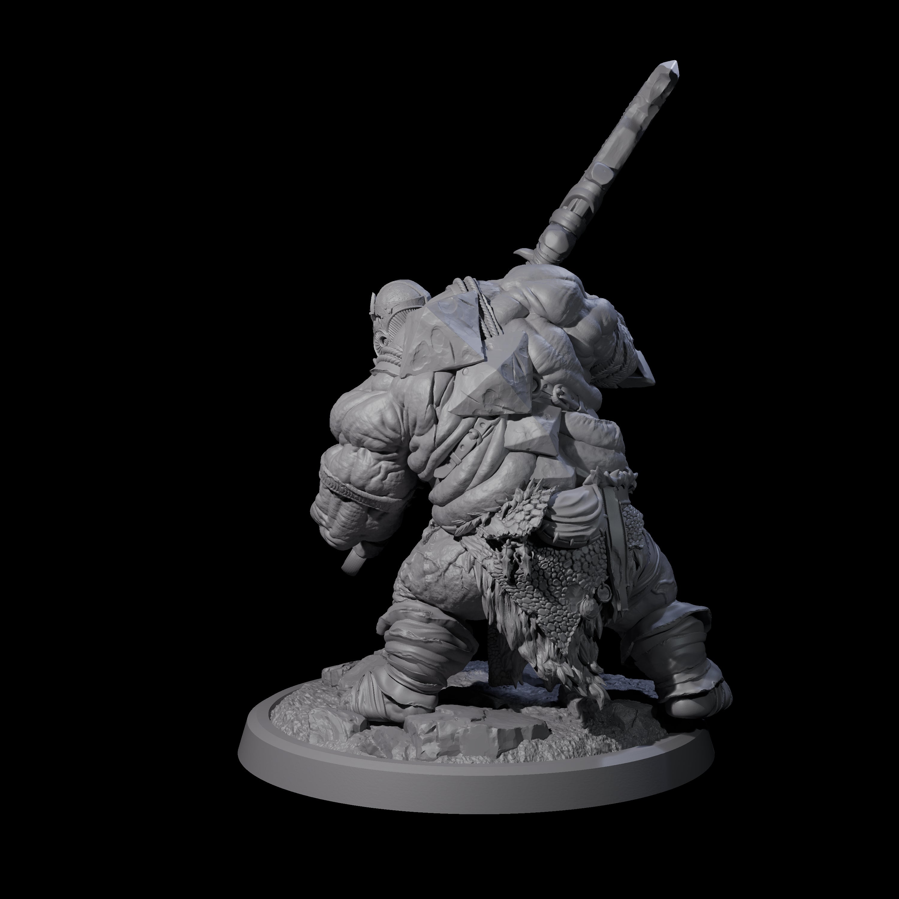Fetid Hulking Ogre B Miniature for Dungeons and Dragons, Pathfinder or other TTRPGs