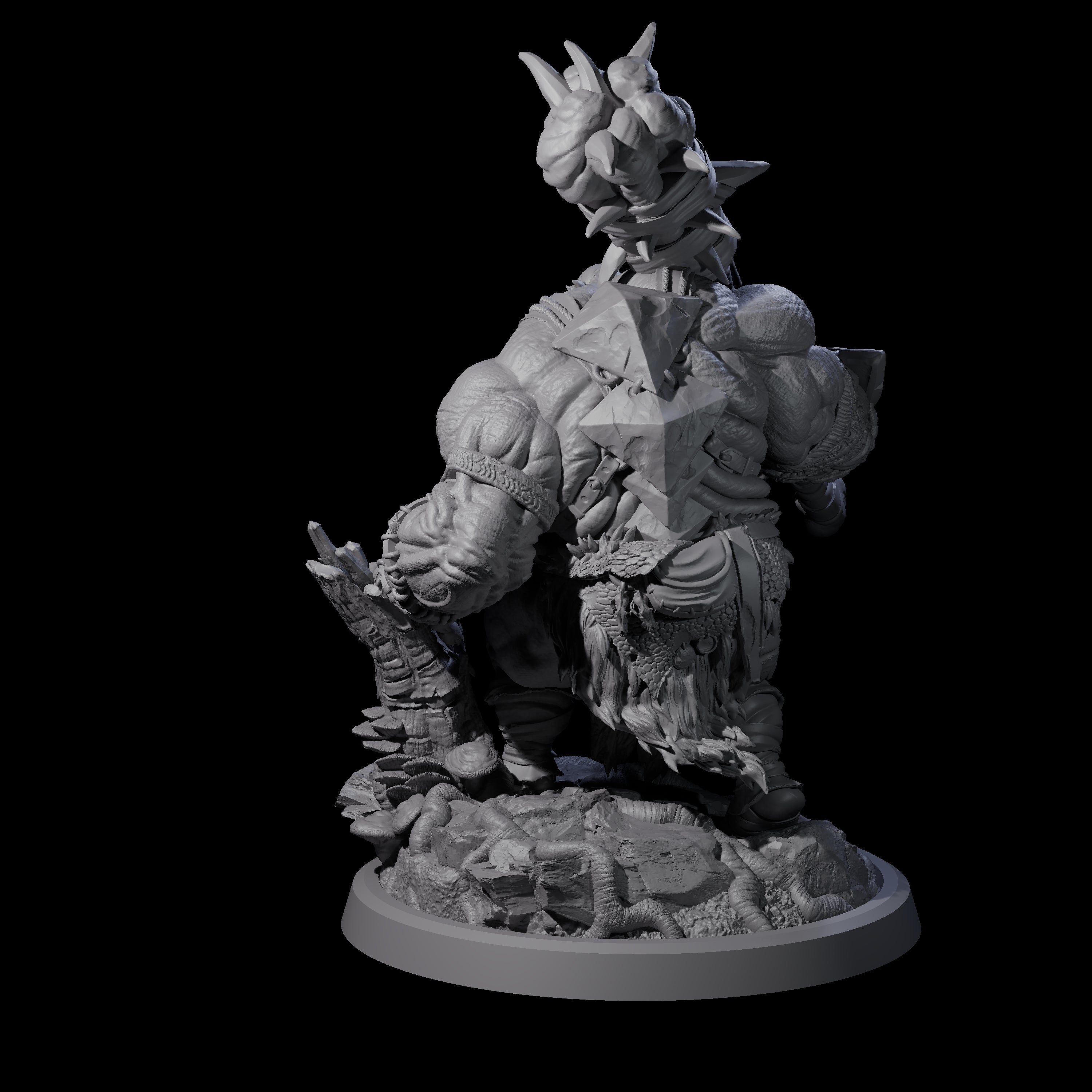 Fetid Hulking Ogre C Miniature for Dungeons and Dragons, Pathfinder or other TTRPGs