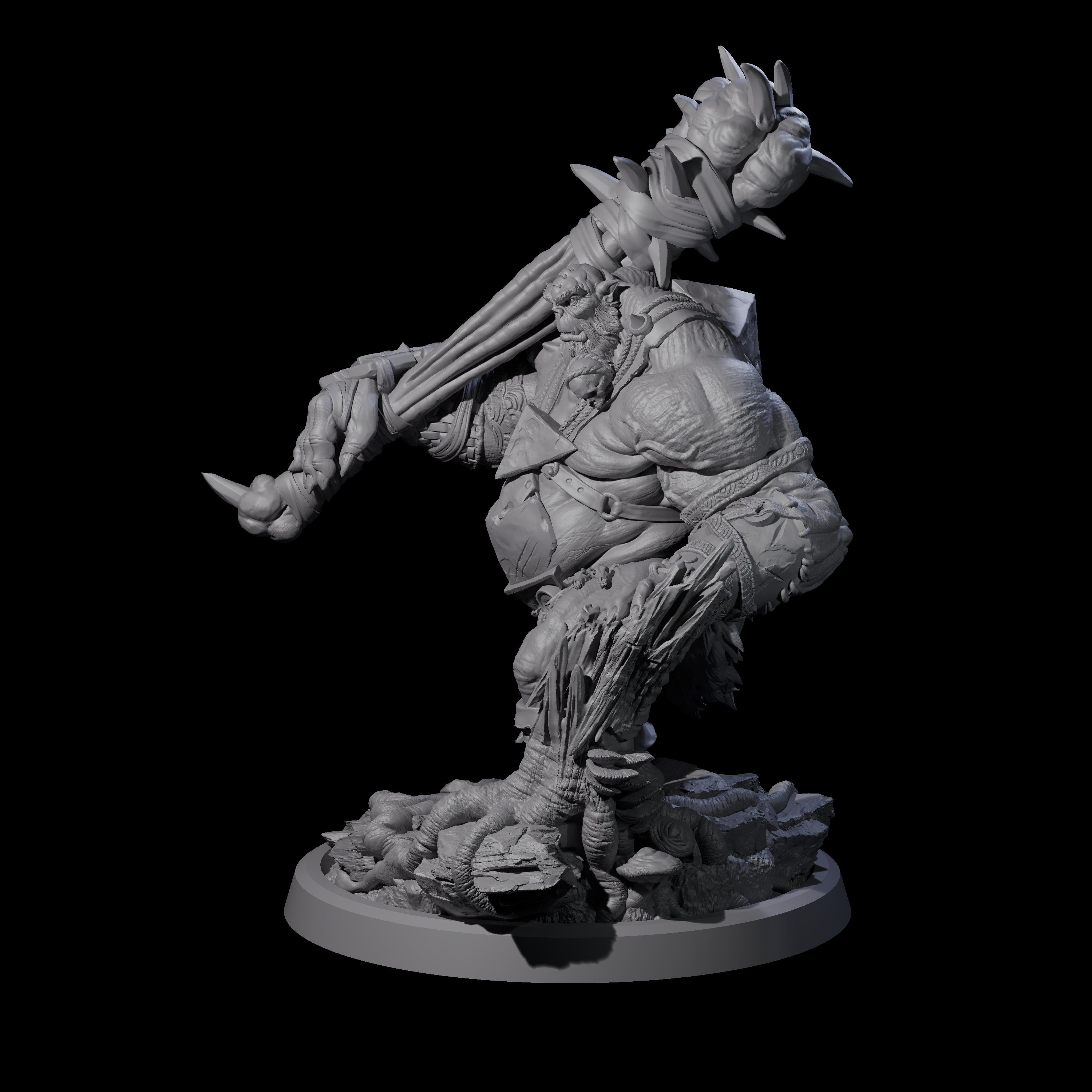 Fetid Hulking Ogre C Miniature for Dungeons and Dragons, Pathfinder or other TTRPGs