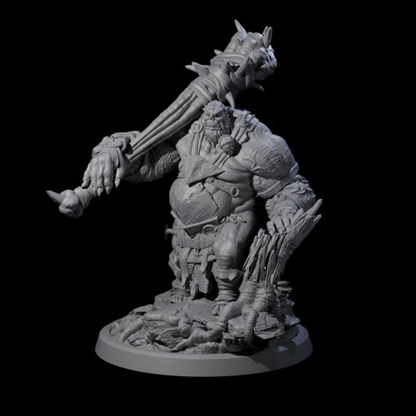 Fetid Hulking Ogre C Miniature for Dungeons and Dragons, Pathfinder or other TTRPGs