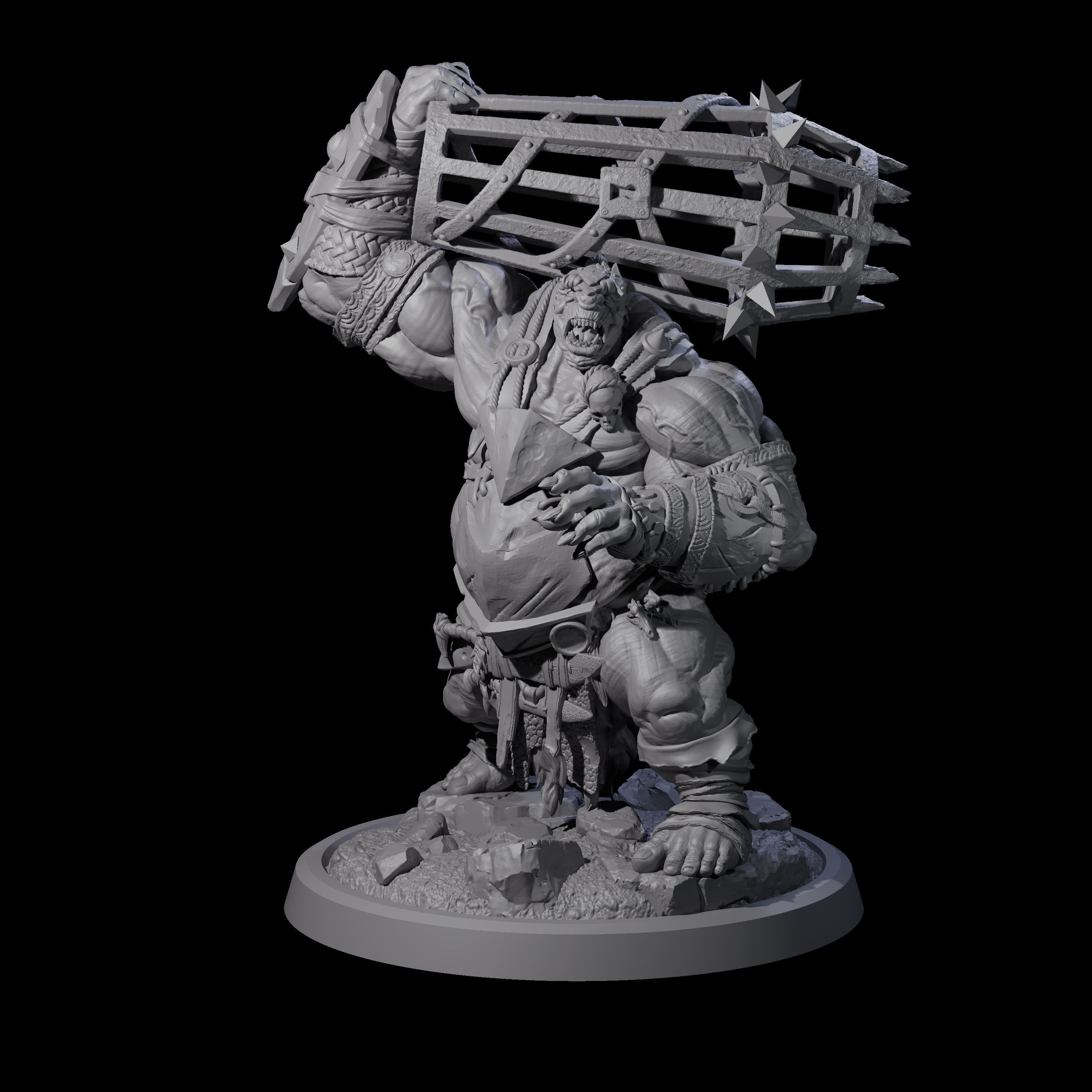 Fetid Hulking Ogre D Miniature for Dungeons and Dragons, Pathfinder or other TTRPGs