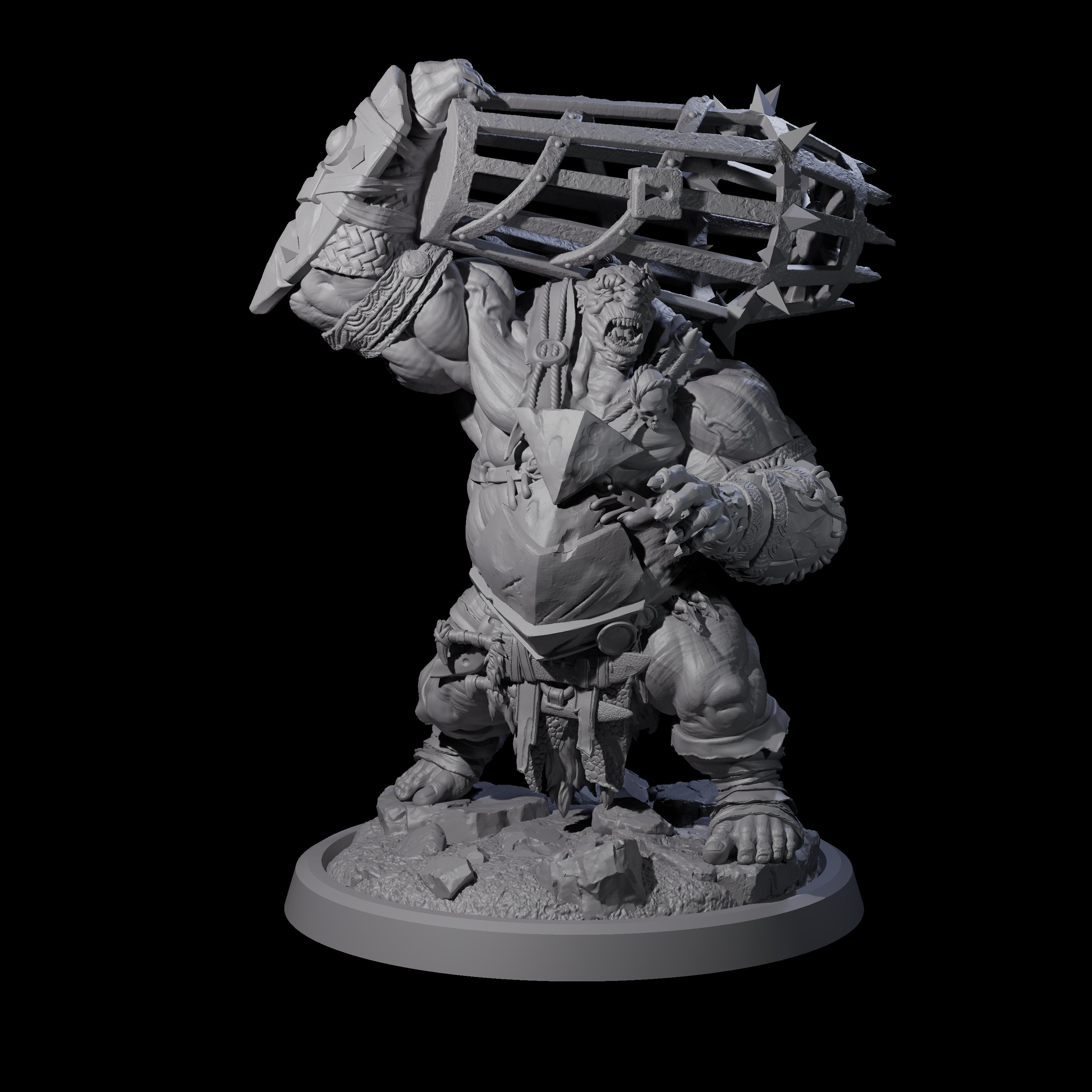 Fetid Hulking Ogre D Miniature for Dungeons and Dragons, Pathfinder or other TTRPGs