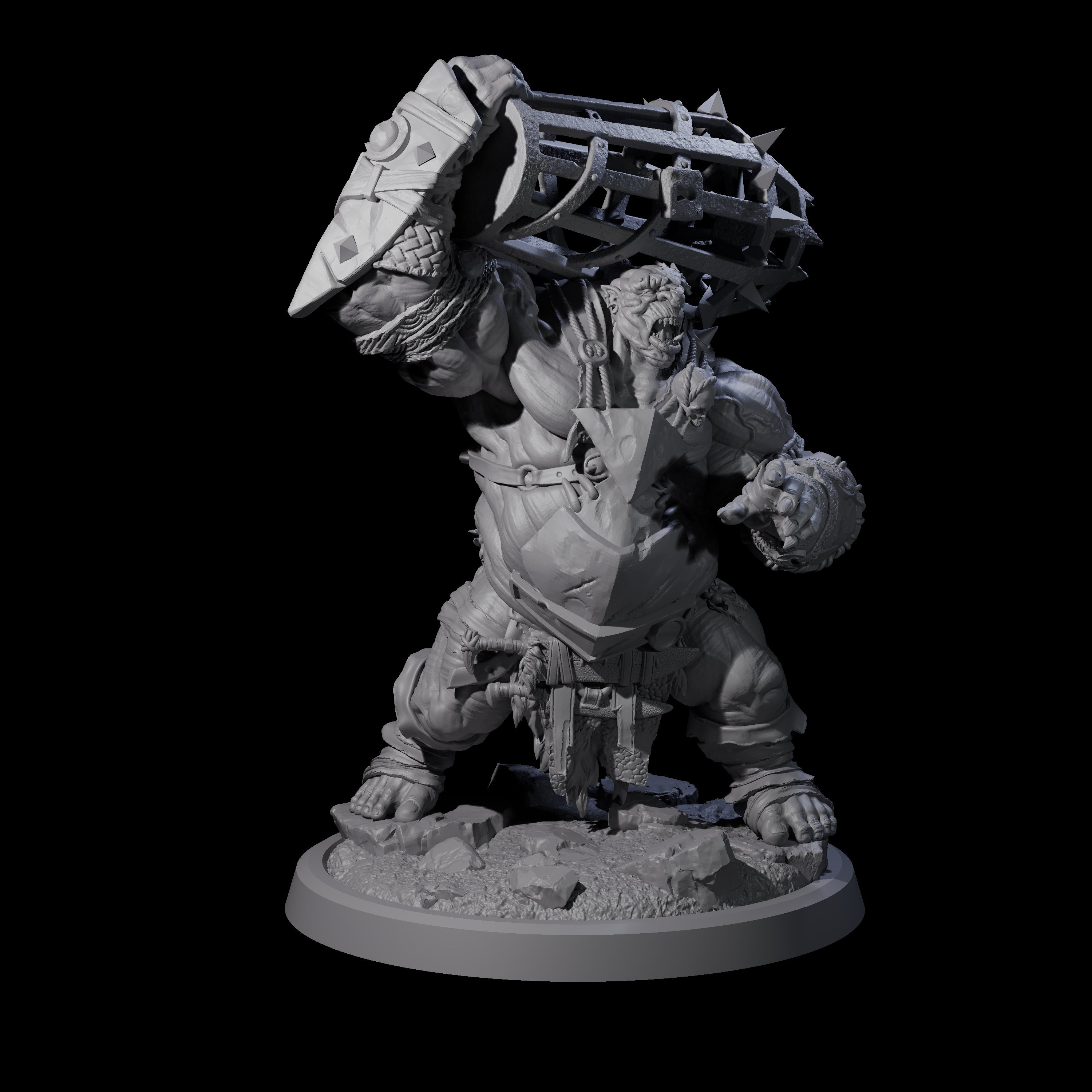 Fetid Hulking Ogre D Miniature for Dungeons and Dragons, Pathfinder or other TTRPGs