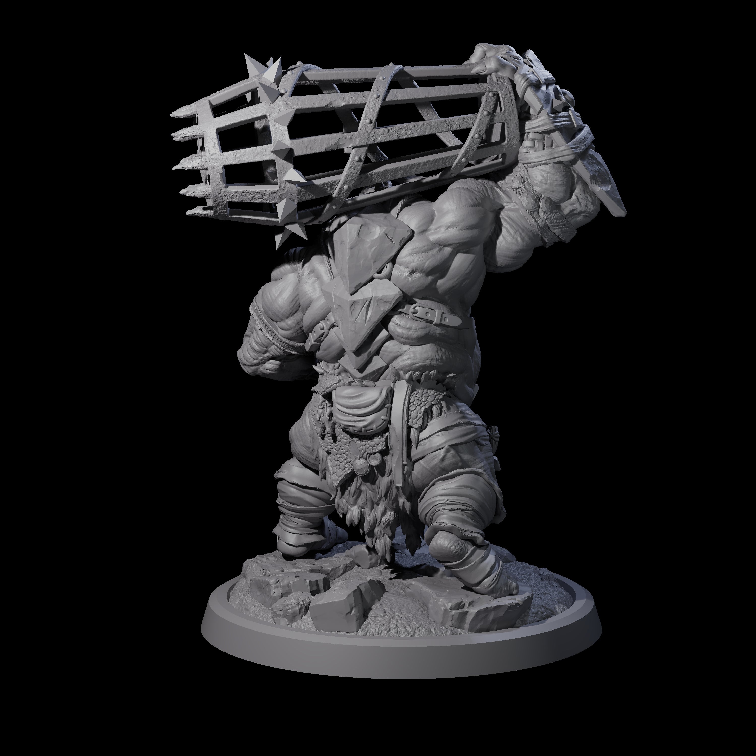 Fetid Hulking Ogre D Miniature for Dungeons and Dragons, Pathfinder or other TTRPGs