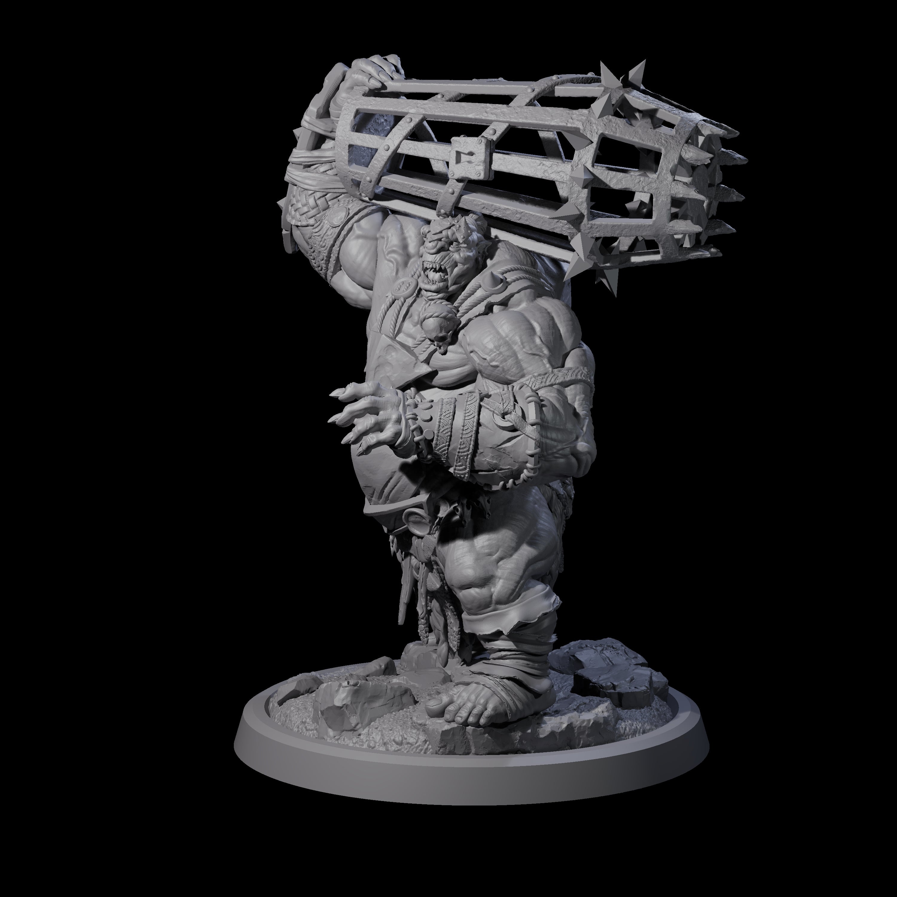 Fetid Hulking Ogre D Miniature for Dungeons and Dragons, Pathfinder or other TTRPGs