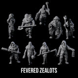 Fevered Zealots Miniature for Dungeons and Dragons, Pathfinder or other TTRPGs