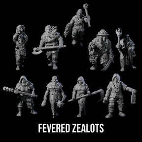 Fevered Zealots Miniature for Dungeons and Dragons, Pathfinder or other TTRPGs