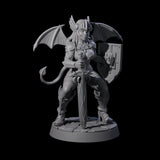 Fiendious Armoured Succubus Miniature for Dungeons and Dragons, Pathfinder or other TTRPGs