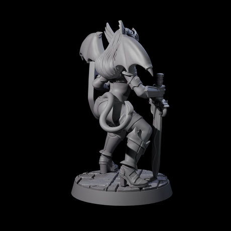 Fiendious Armoured Succubus Miniature for Dungeons and Dragons, Pathfinder or other TTRPGs