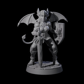 Fiendious Armoured Succubus Miniature for Dungeons and Dragons, Pathfinder or other TTRPGs