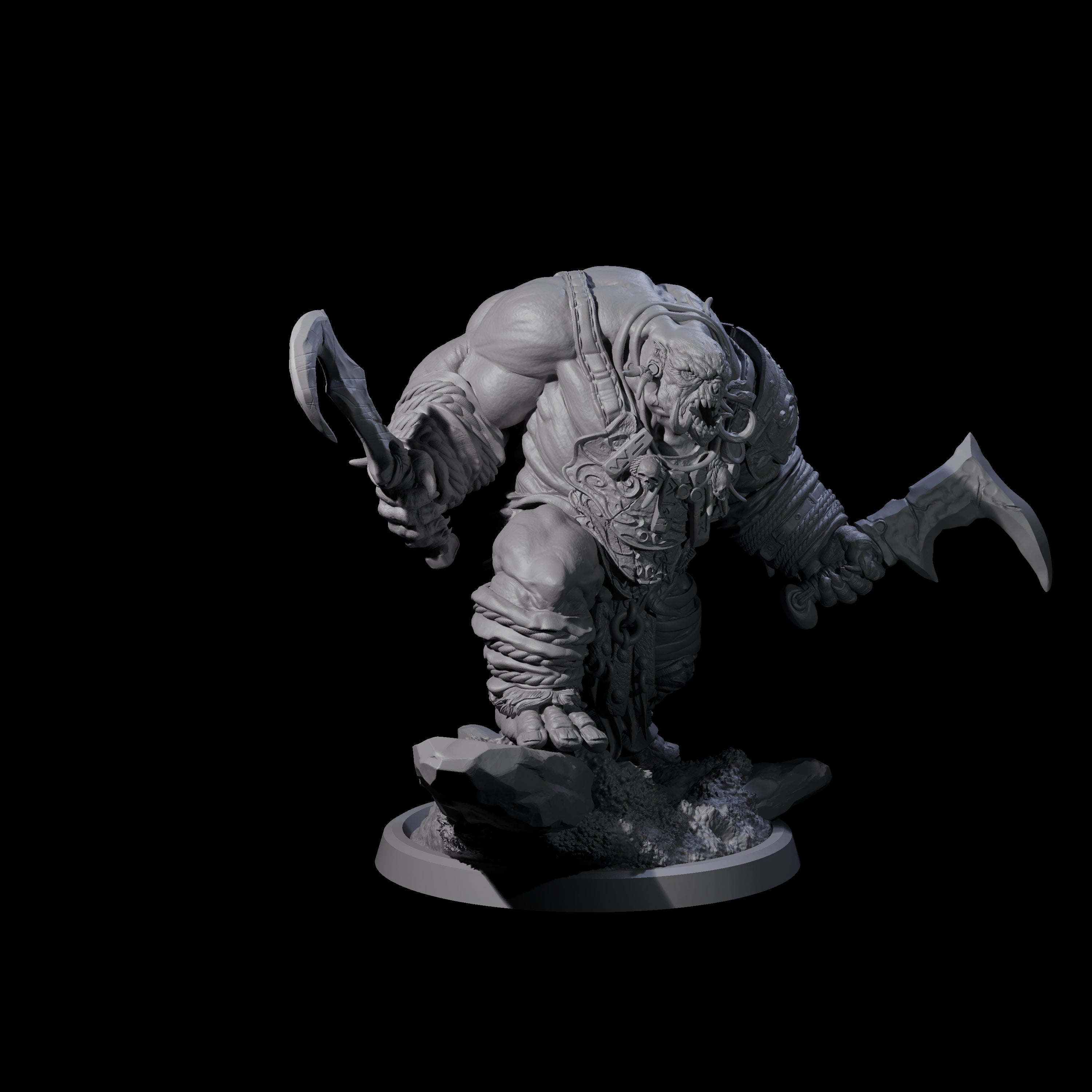Fierce Cave Ogre A Miniature for Dungeons and Dragons, Pathfinder or other TTRPGs